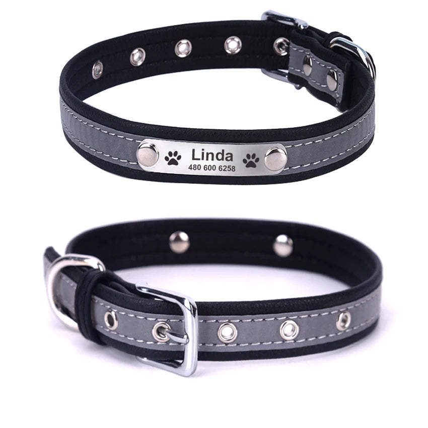 Personalized Dog Collar Leather