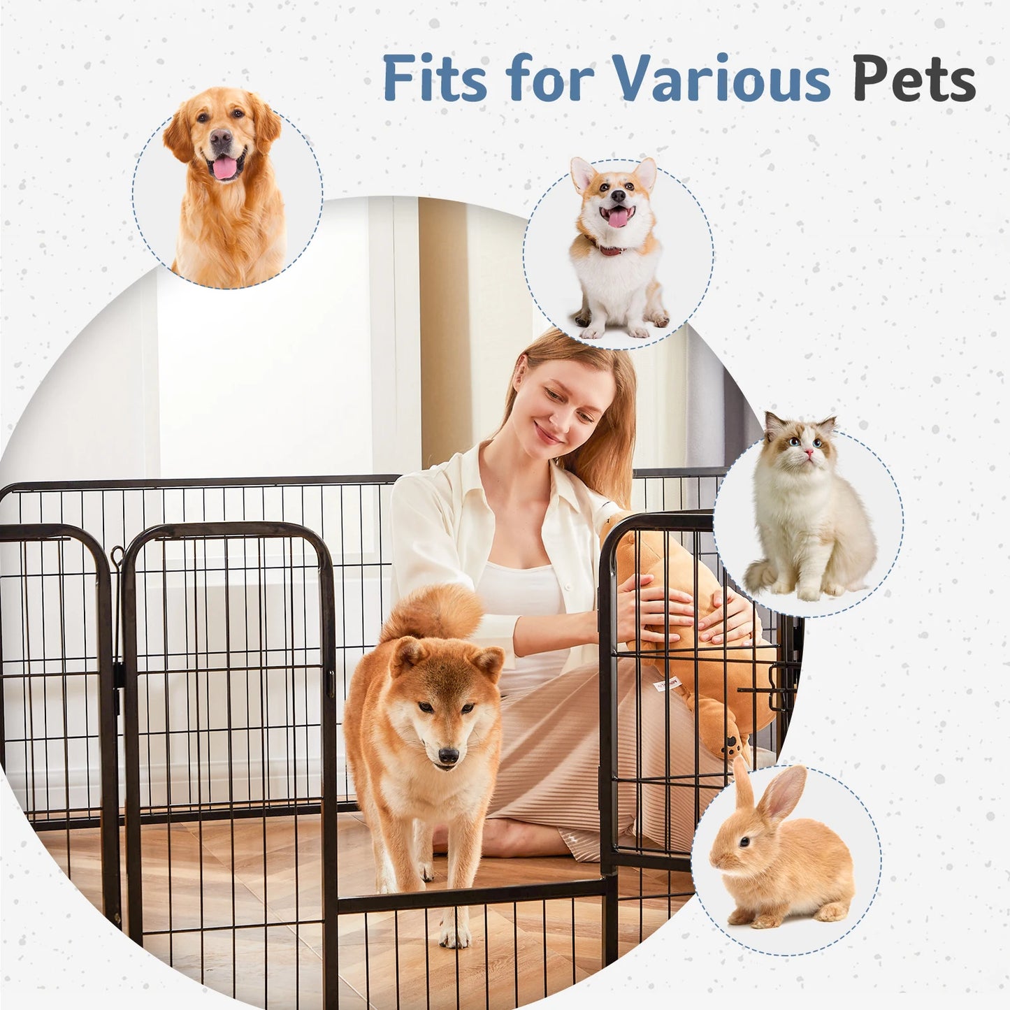 JHK 16 Panel Dog Playpen