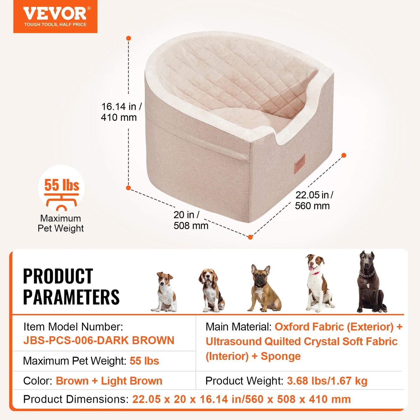 Dog Car Seat Waterproof Dog Booster
