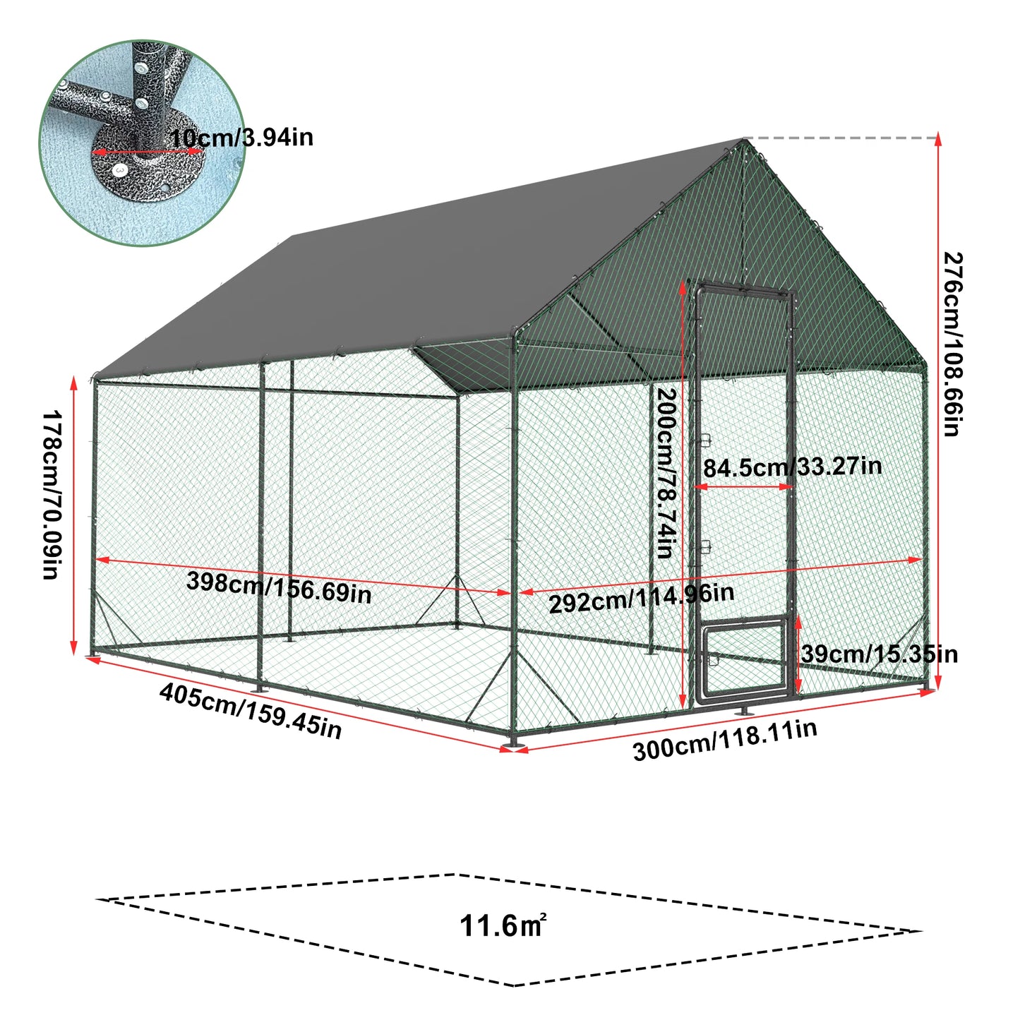 Heavy Duty Upgrade Outdoor Chicken Coop