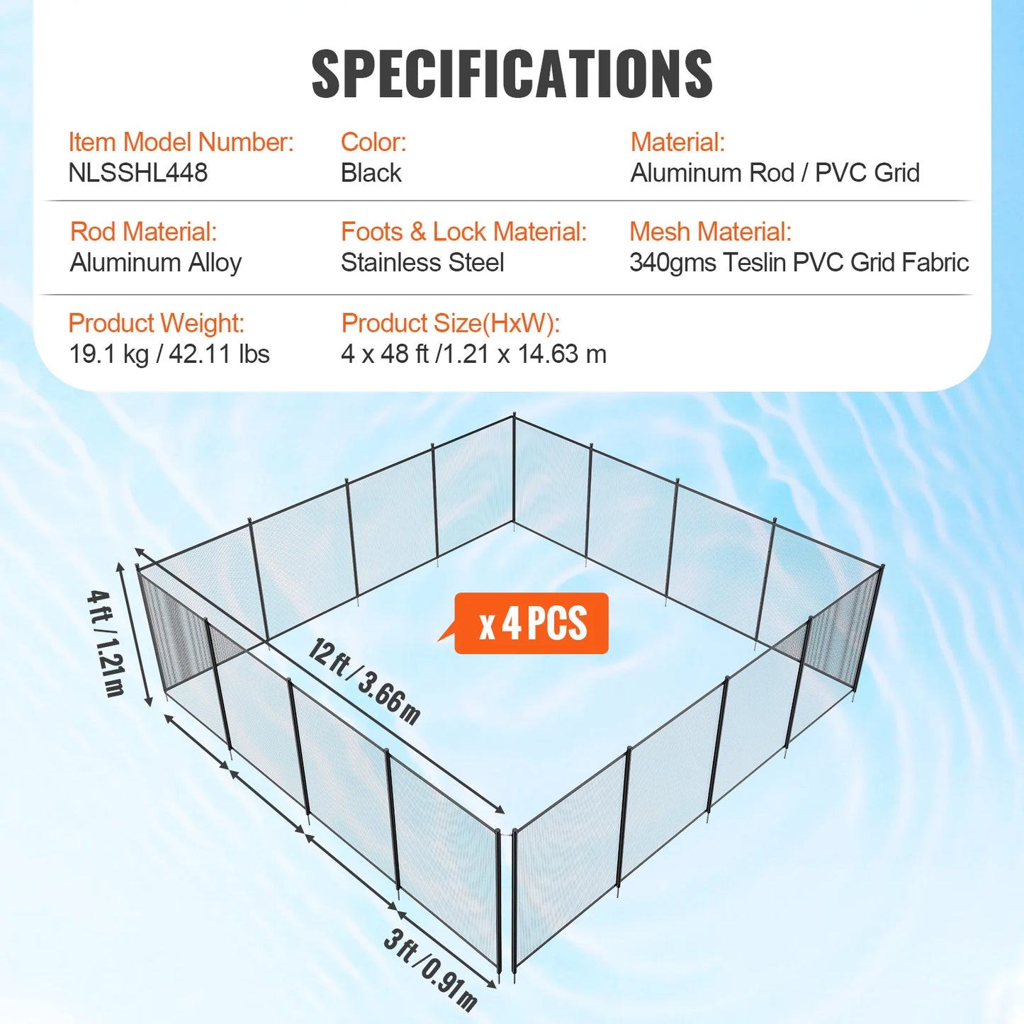 SucceBuy Pool Fence