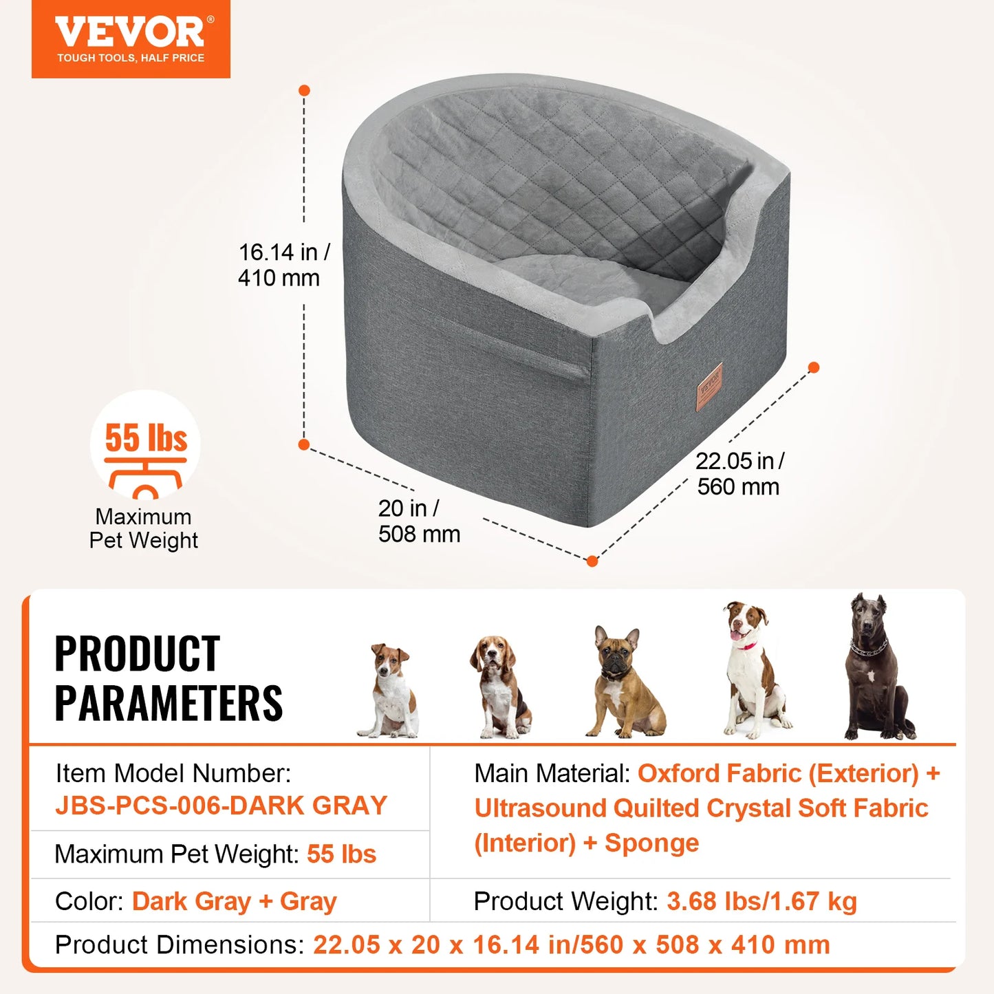 Dog Car Seat Waterproof Dog Booster