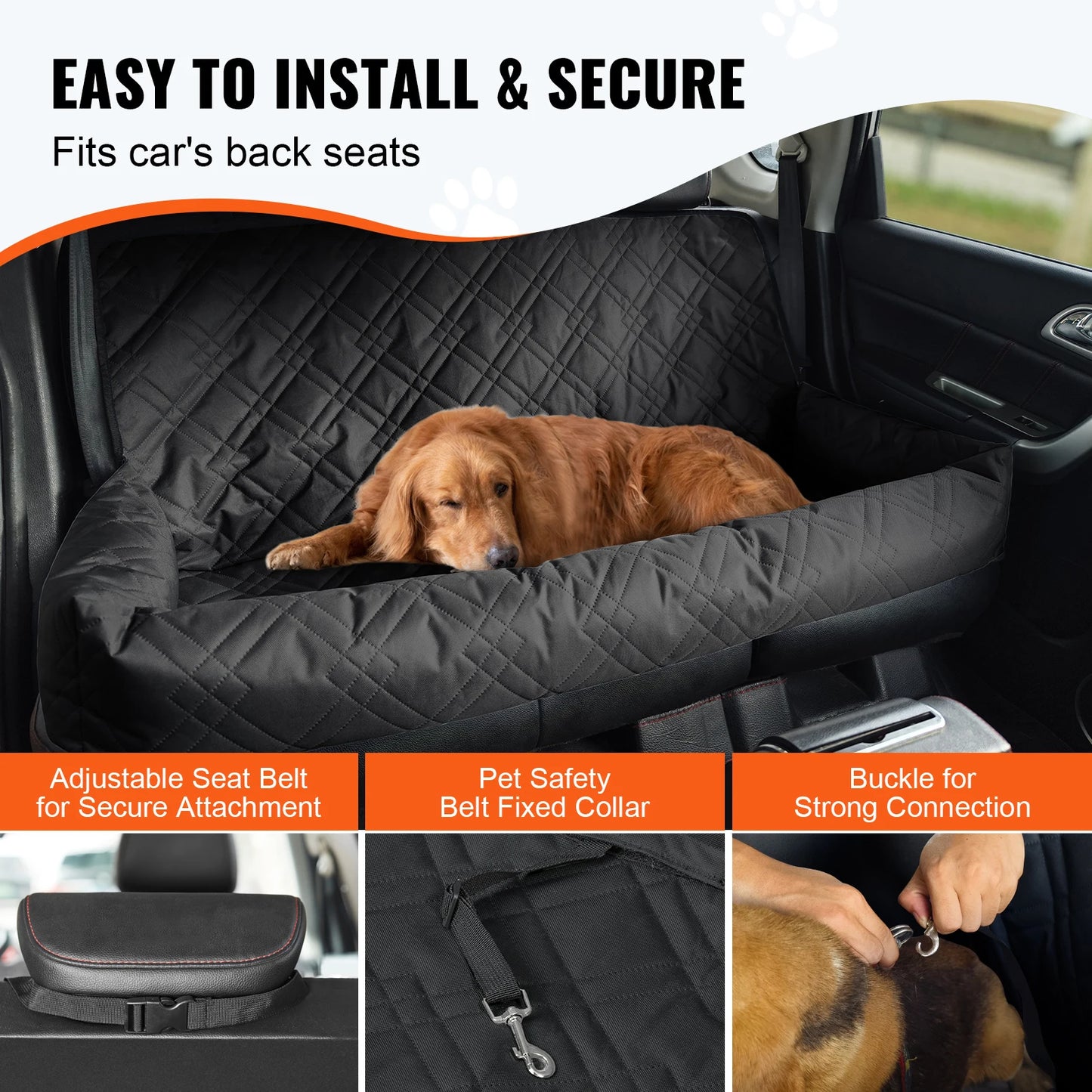 Dog Car Seat Waterproof Dog Booster
