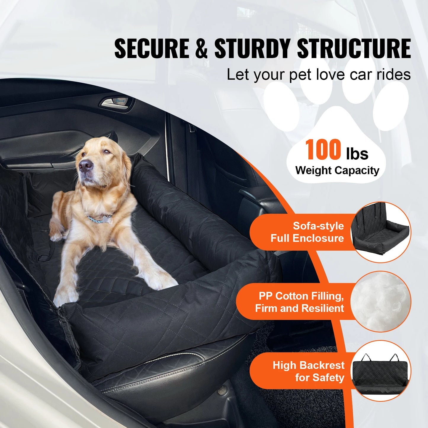 Dog Car Seat Waterproof Dog Booster