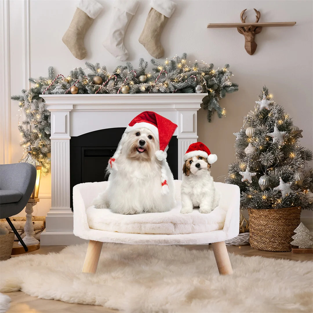 Luxury Cat Bed Soft Warm Plush Fabric