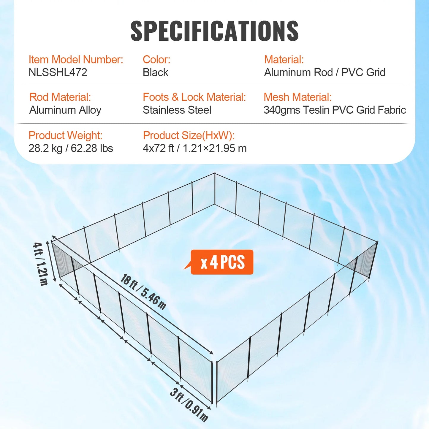 SucceBuy Pool Fence