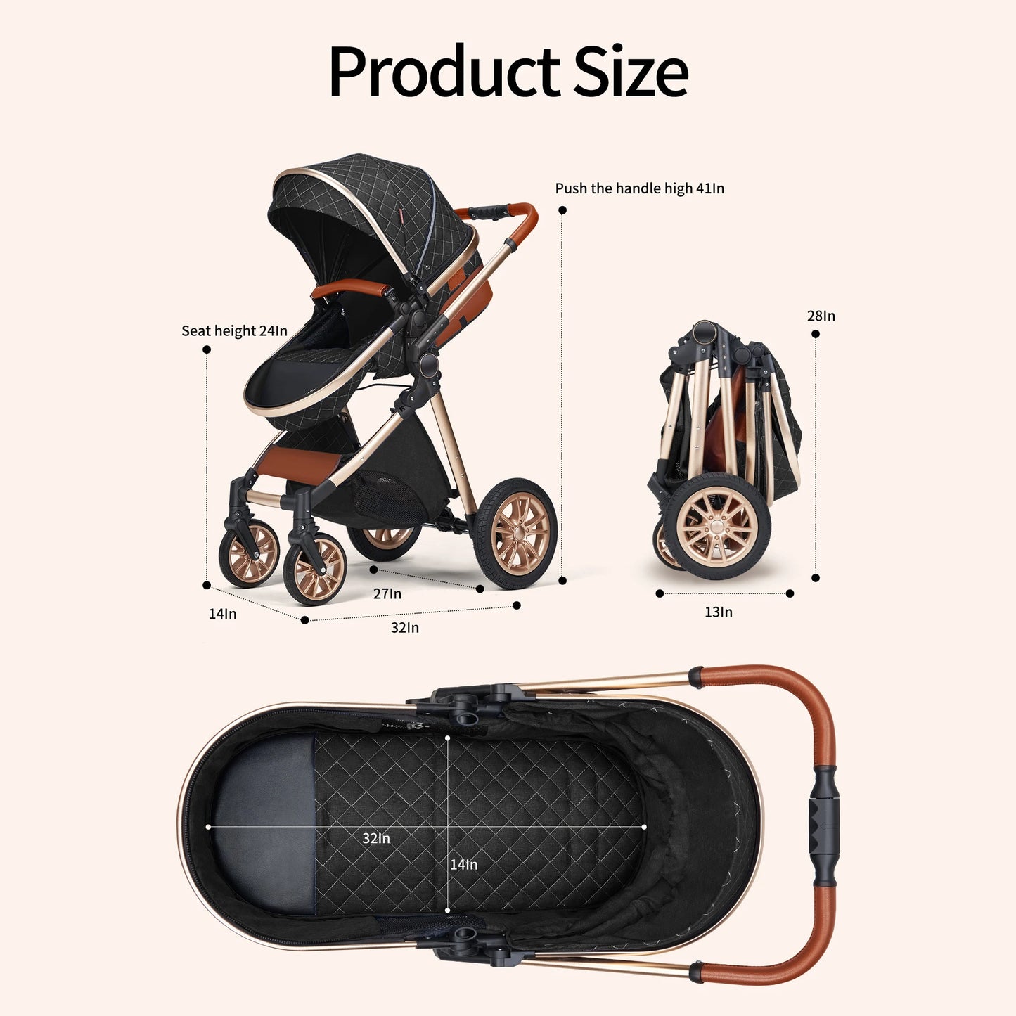 Luxury Stroller 3 in 1