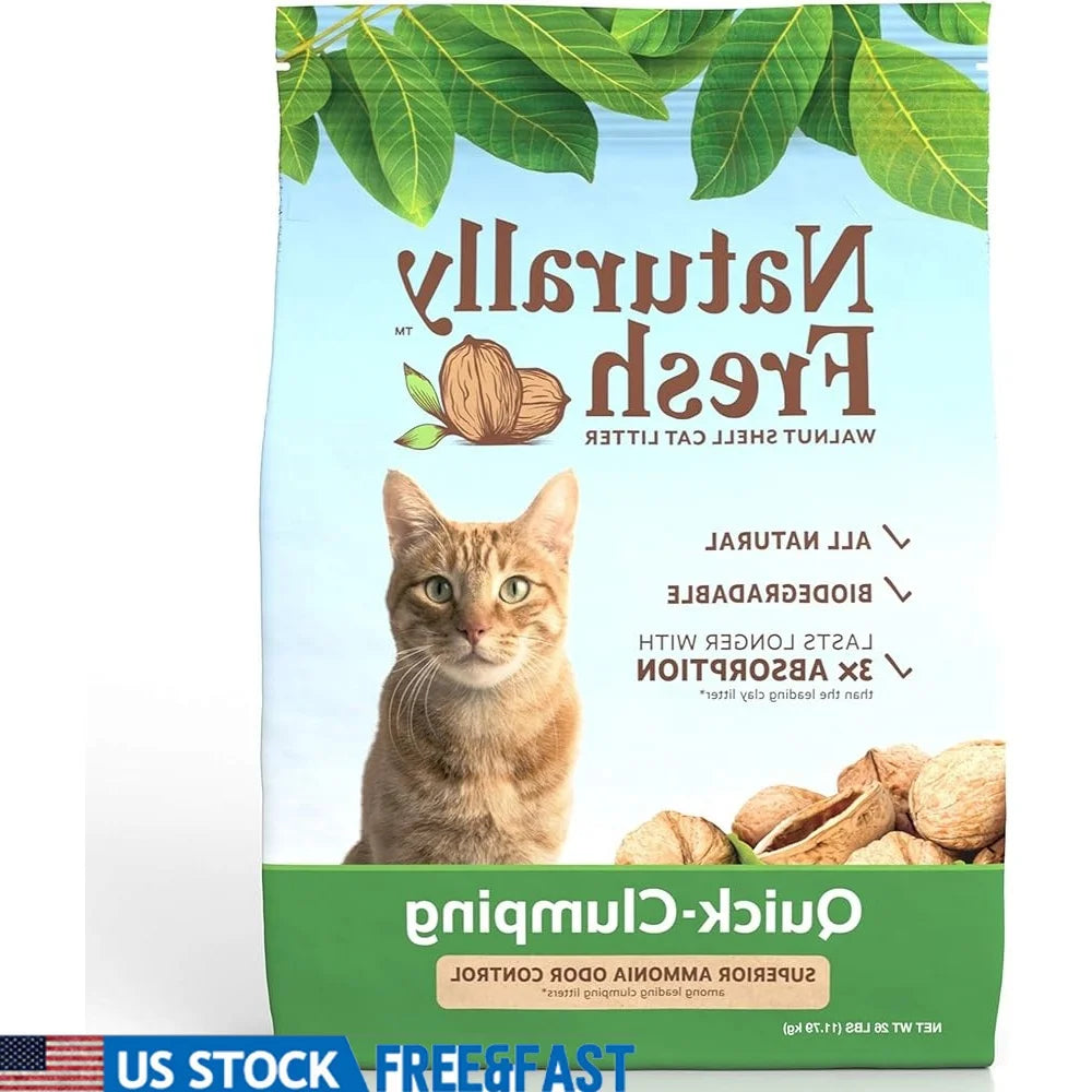 Walnut Shell Cat Litter 26lbs Unscented