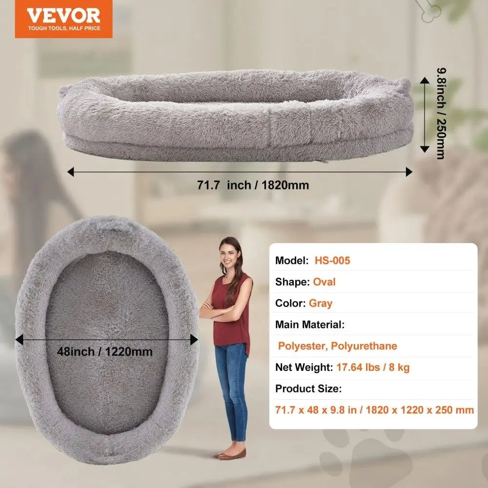 Human Size Velvet Dog Bed
