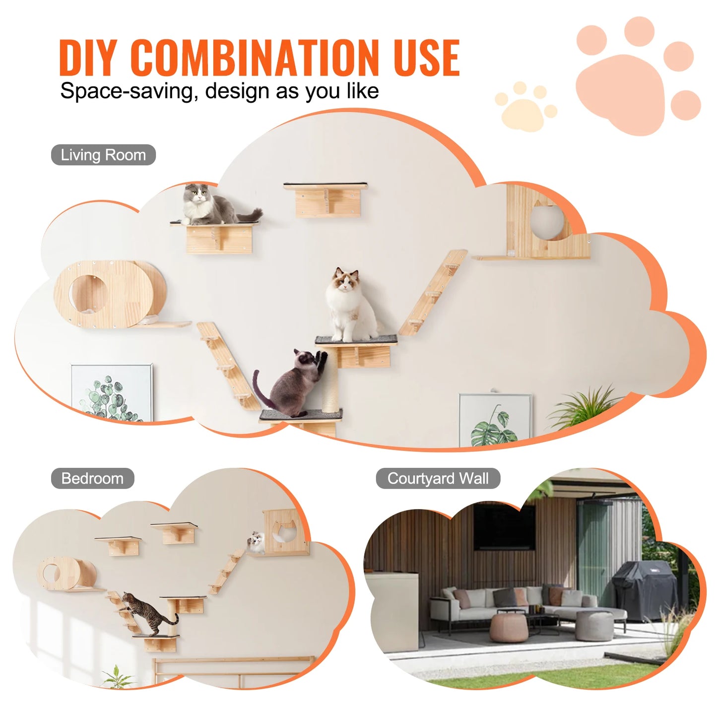Wall Mounted Cat Shelves