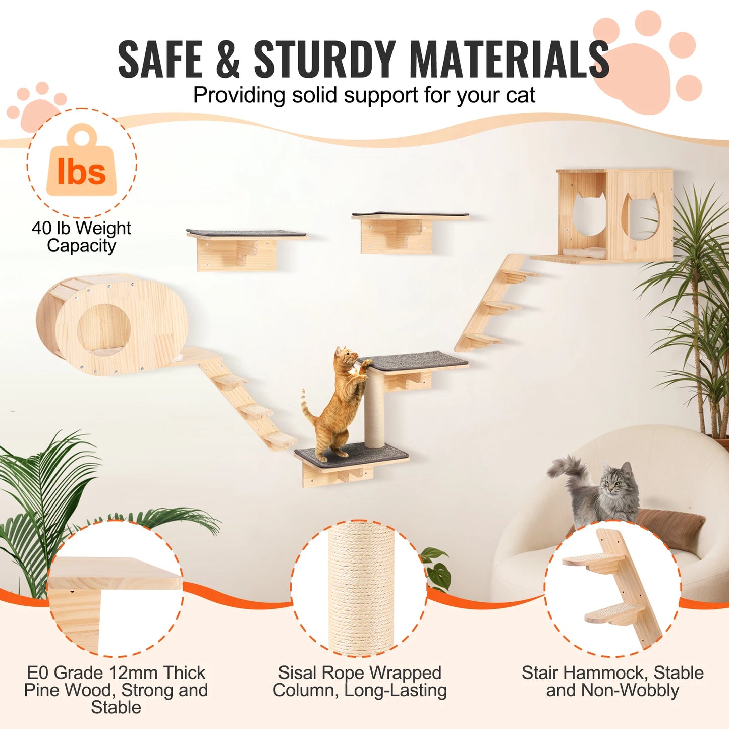Wall Mounted Cat Shelves