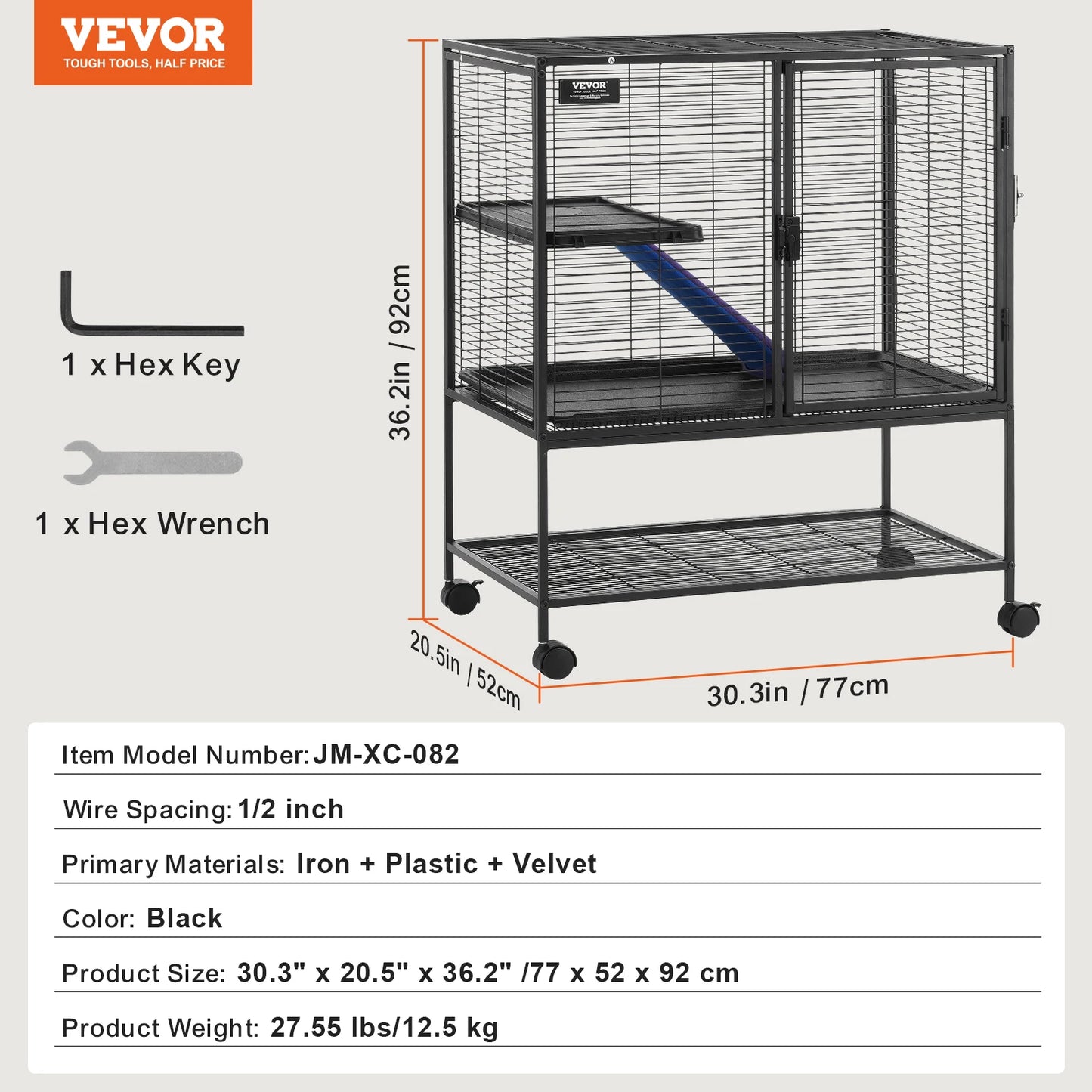 Rolling Metal Ferret Cage