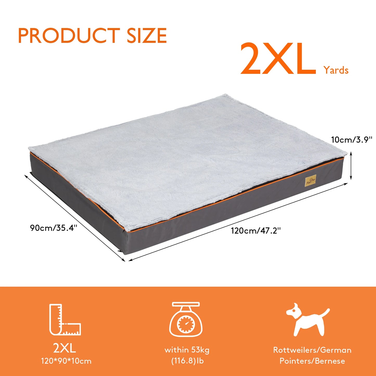 Large Padded Orthopedic Dog Bed
